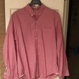 JCrew Red Gingham Button Down